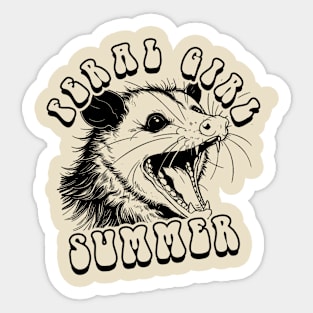 Feral Girl Summer Sticker